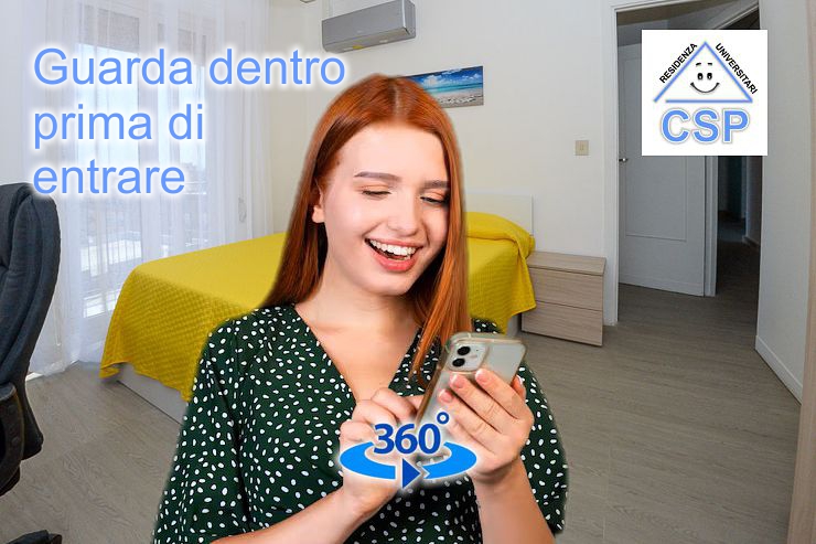 Tour virtuale camera studenti Palermo - Visita comoda da casa tua