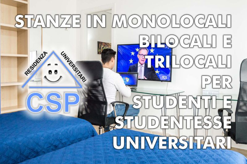 Stanze in monolocale e trilocali per studenti, adiacenti il campus universitario